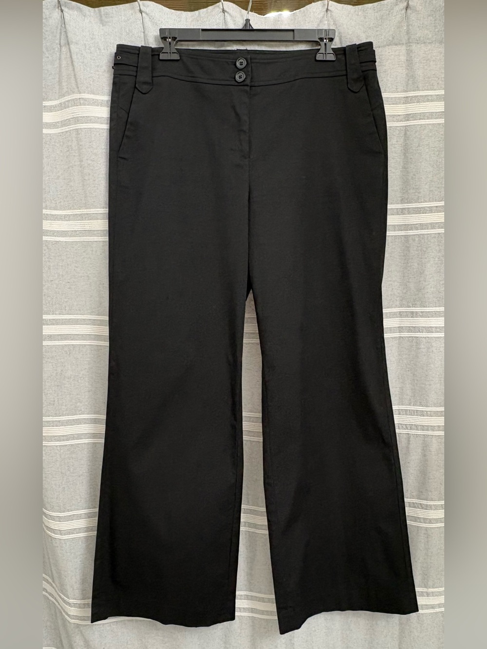 Ann Taylor LOFT Women's "Julie" Black Wide Leg Trouser Pants Size 12